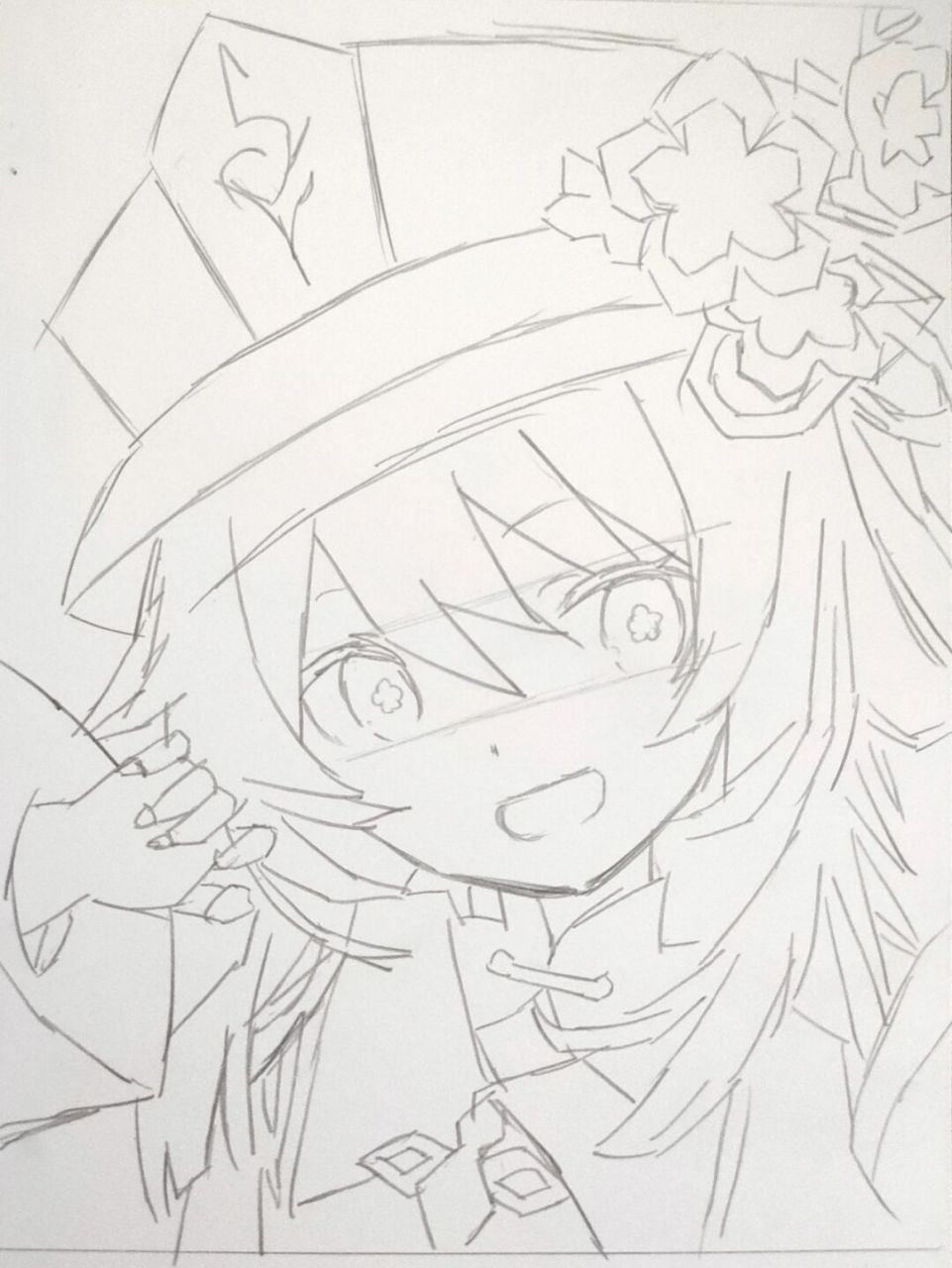 画一个胡桃 可爱#原神