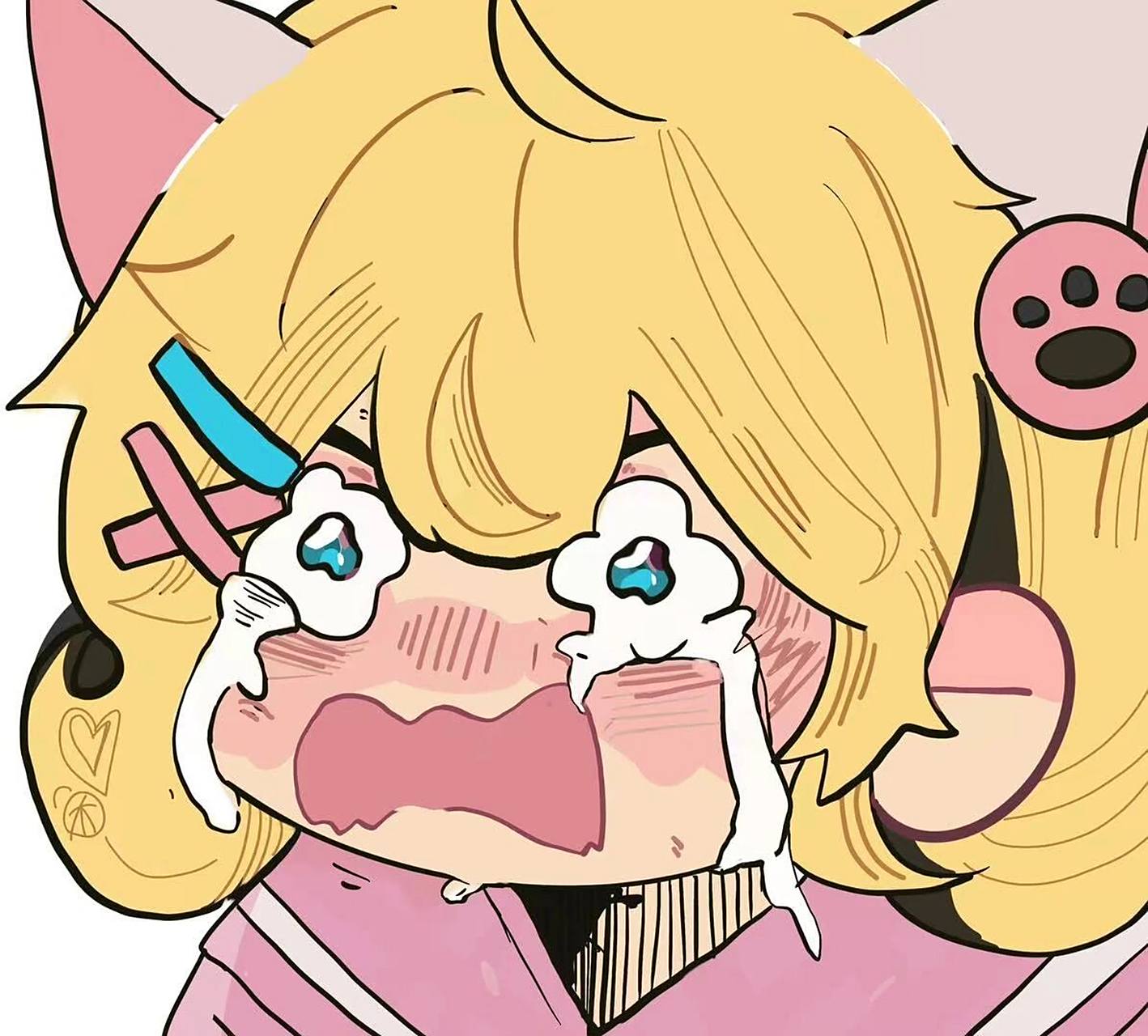 蛋仔派对jk妹绝望表情包发疯落泪不想开学        受不了,不想去学校!