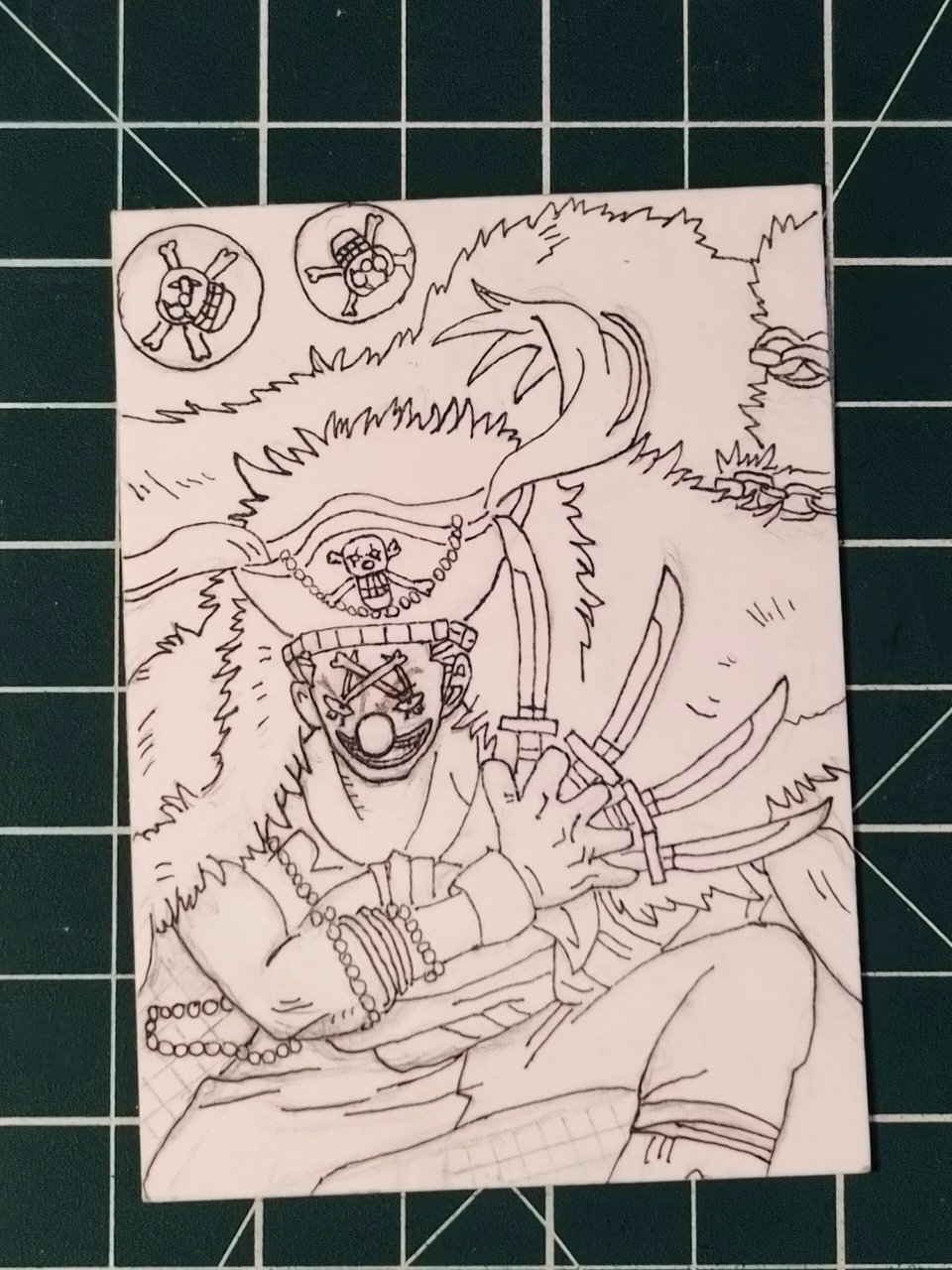 海贼王小丑巴基,致敬四皇 小丑巴基手绘