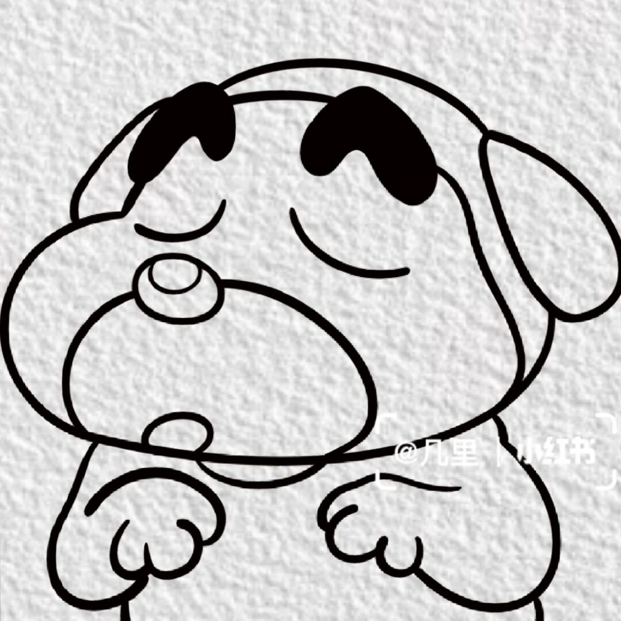 简笔画|【蜡笔小新】(附过程) 04 04 04 【它叫野原小白!