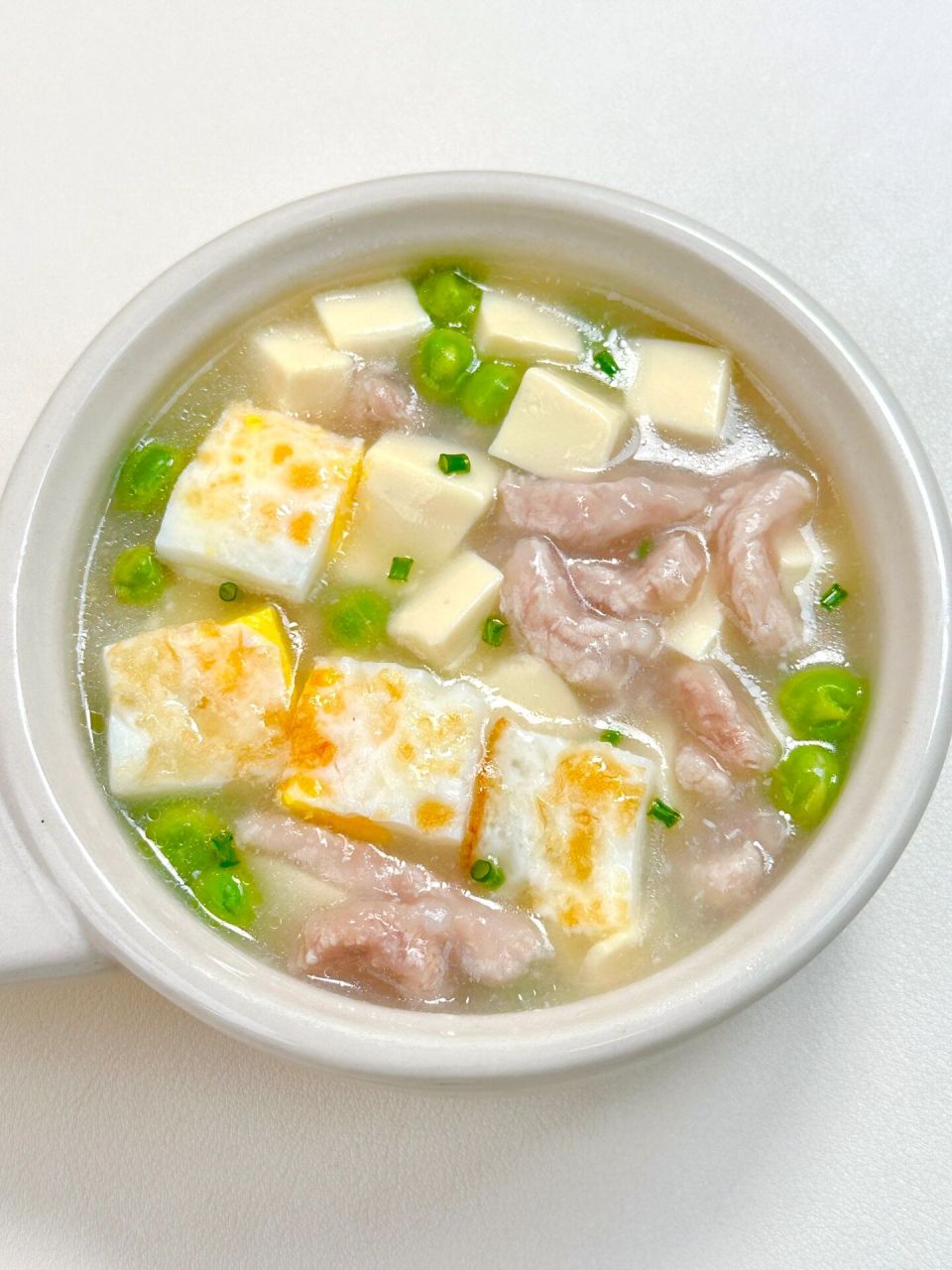 12m 豌豆豆腐肉丝汤|春天的味道都在这里了 这个汤的做法我怎么没早点