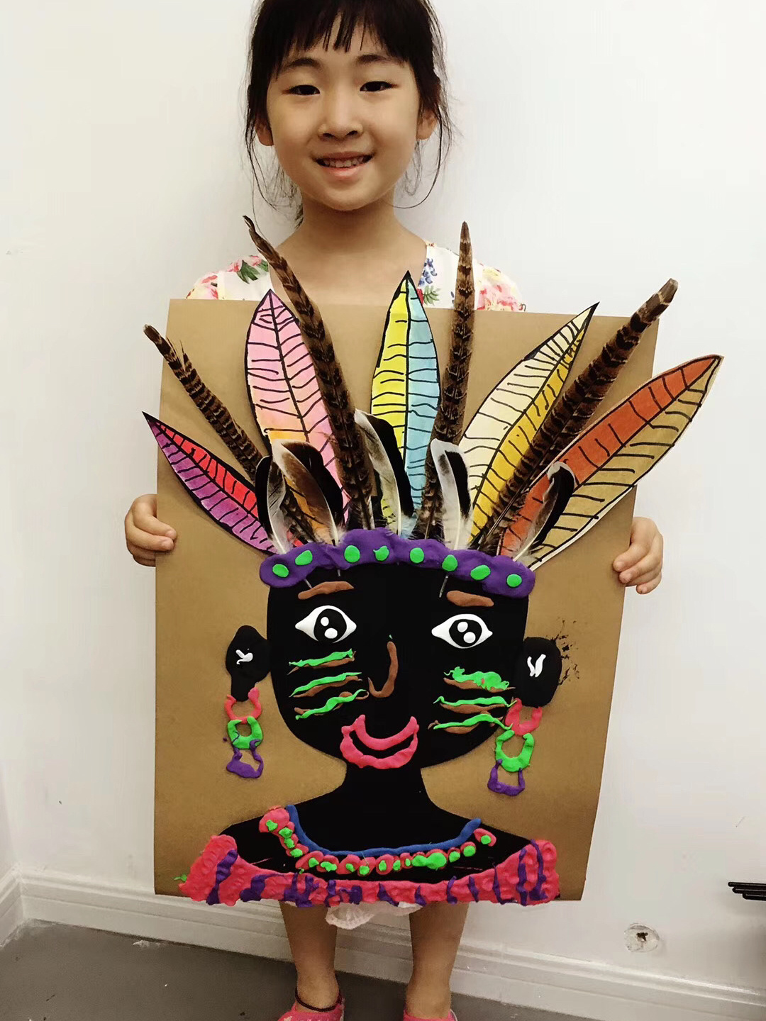 少儿创意手工画 《酷酷的印第安人》3～5岁 本节课主题《酷酷的印第安