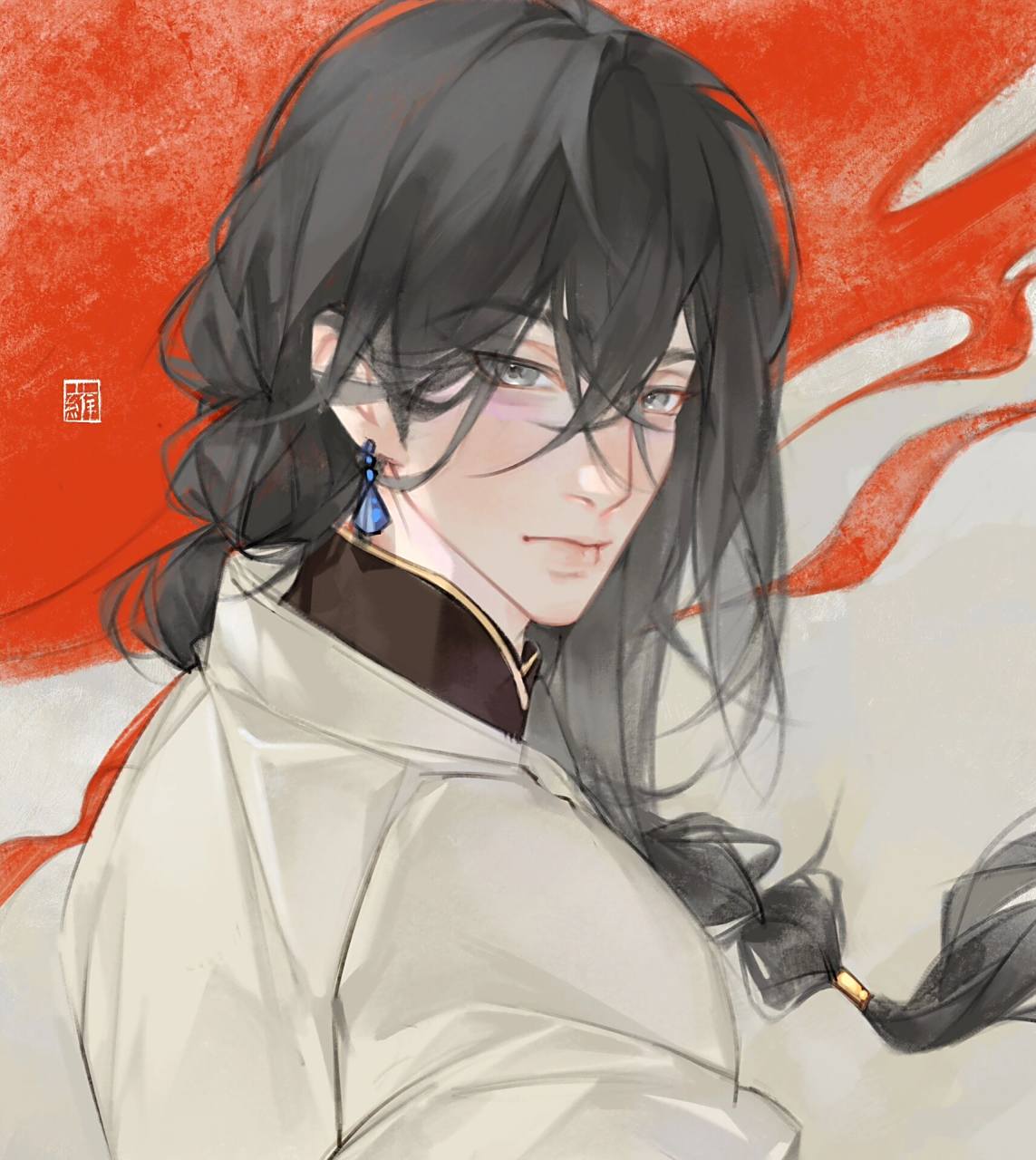 摸梳麻花辫的长发古风大张哥 这个男人真的该死的甜美(啊啊啊啊啊啊