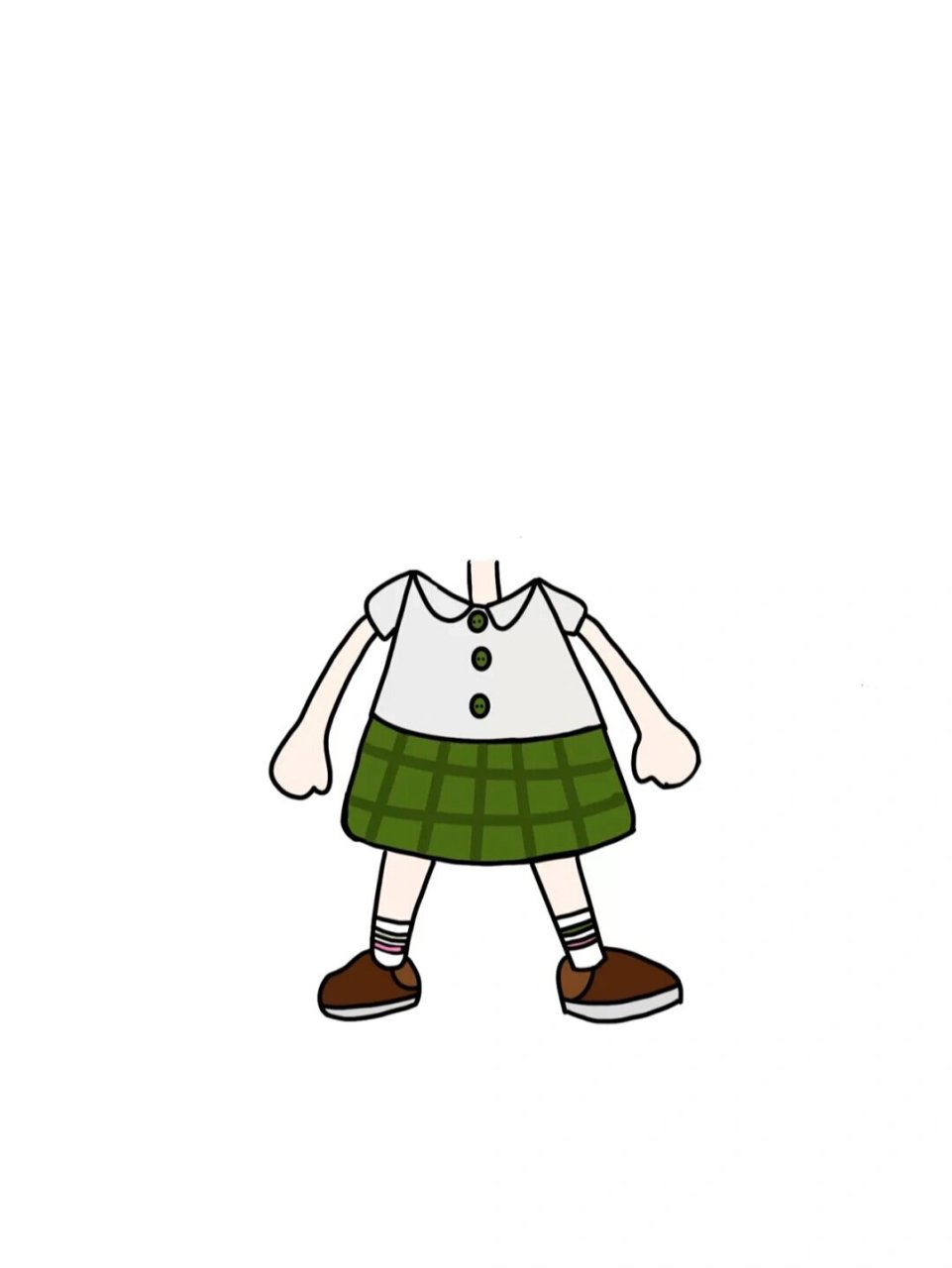 可爱卡通小身体素材