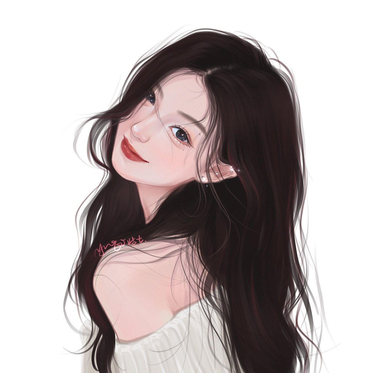 💓今天是浆果味～|温柔风手绘女生头像  宝子们喜欢浆果还是白的底