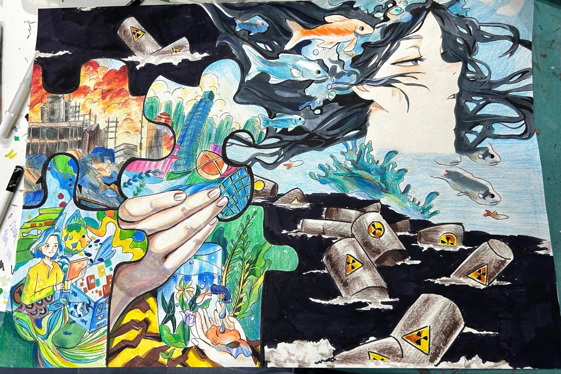 无废城市 核污水排放 无废城市设计海报 核污水排放