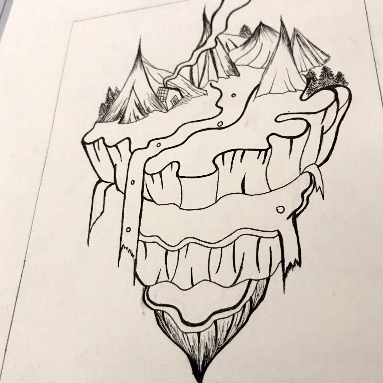 平面构成|附过程图 大一新生作业 平面构成 黑白装饰画 针管笔画 用的