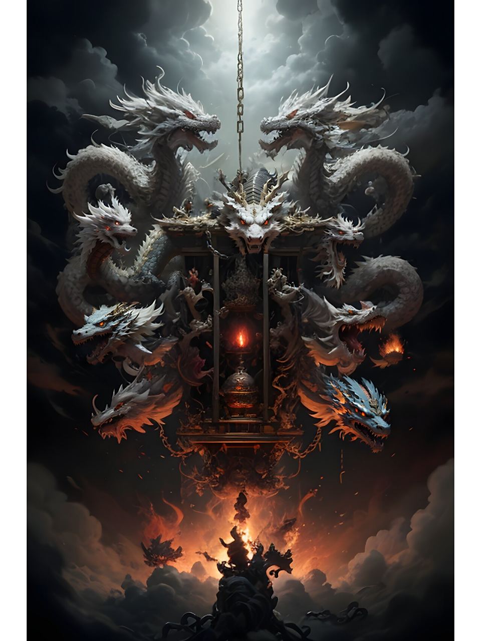 完整版九龙拉棺 又加了两个头