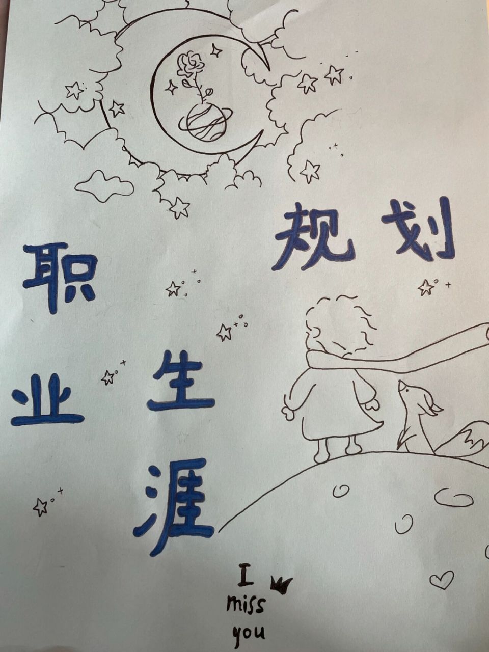 大学生职业生涯规划  翻到大一上时画的职业生涯规划了当时是临摹的