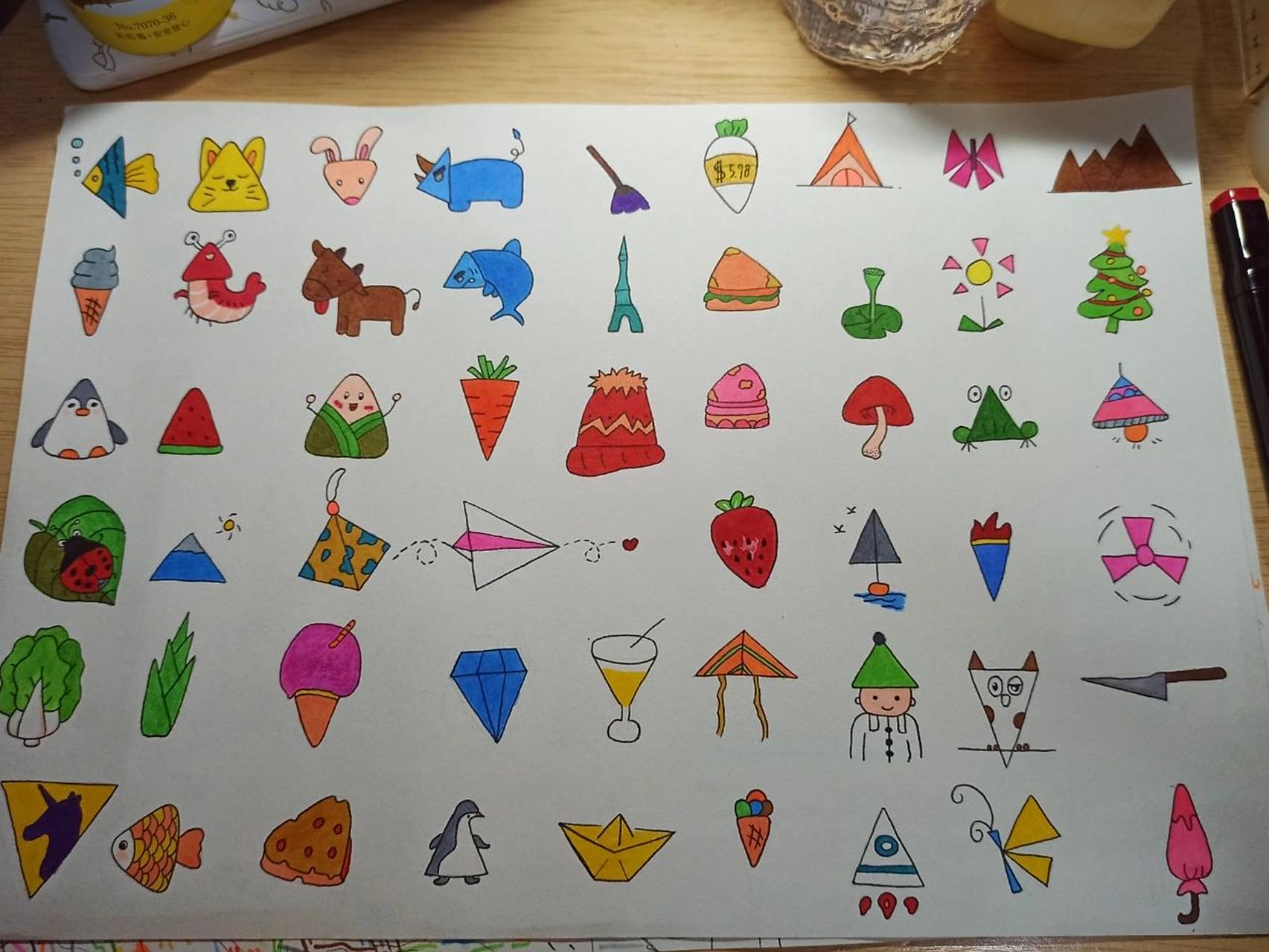 简笔画|三角形 你的喜怒哀乐  我都想参与