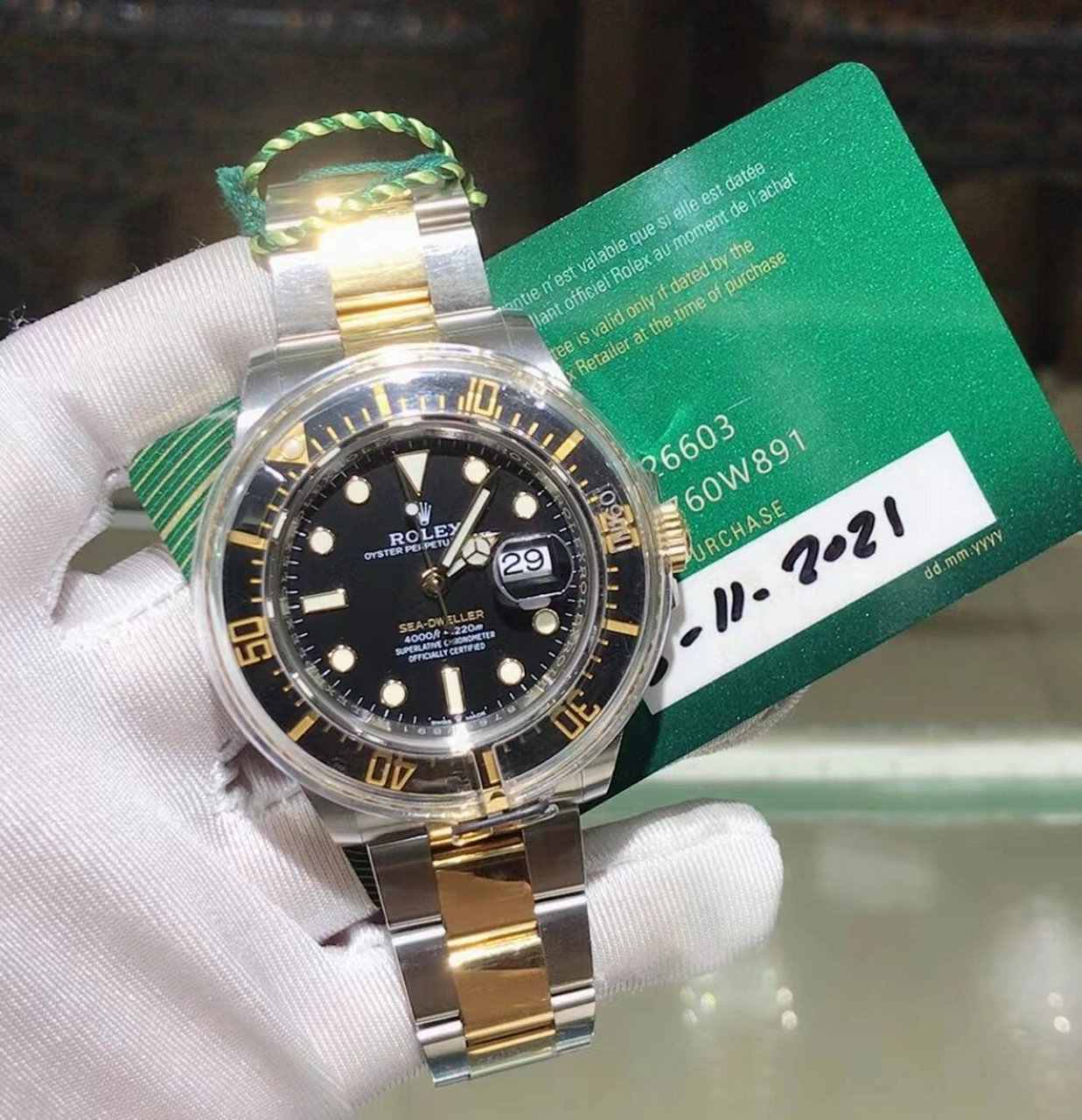 正品二手名表 劳力士海使型系列126603间金海使,43mm表径,间18k黄金