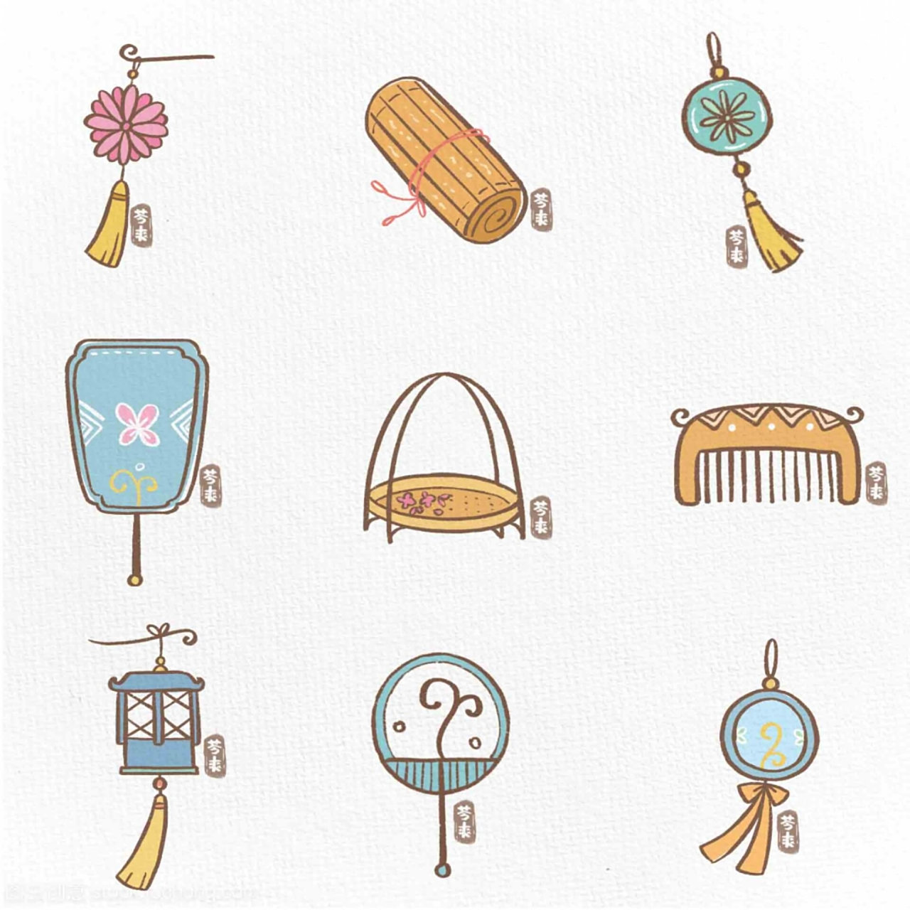 古风|简笔画|小物件 【古风小物件】小物件第二波 94原创勿商用