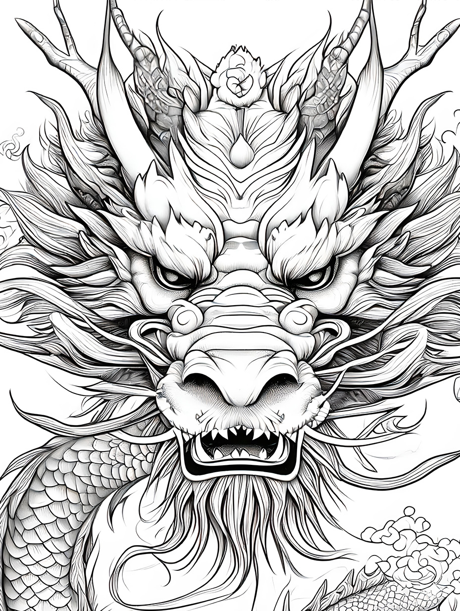 素描,速写,中国龙,龙图素材分享