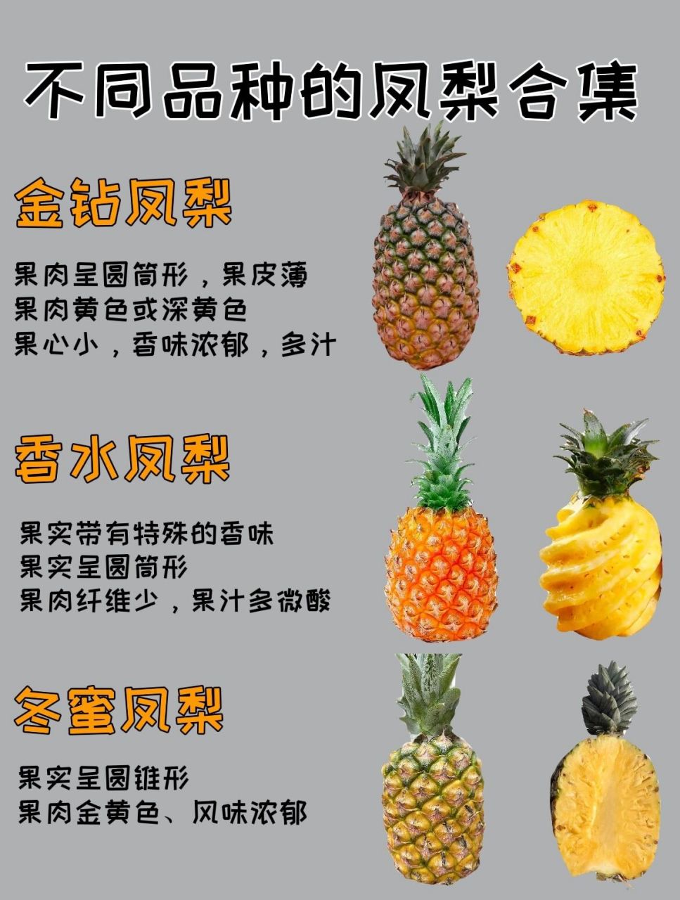 01不同品种的凤梨来了… 现在正是凤梨的成熟的时候,今天分享一波不