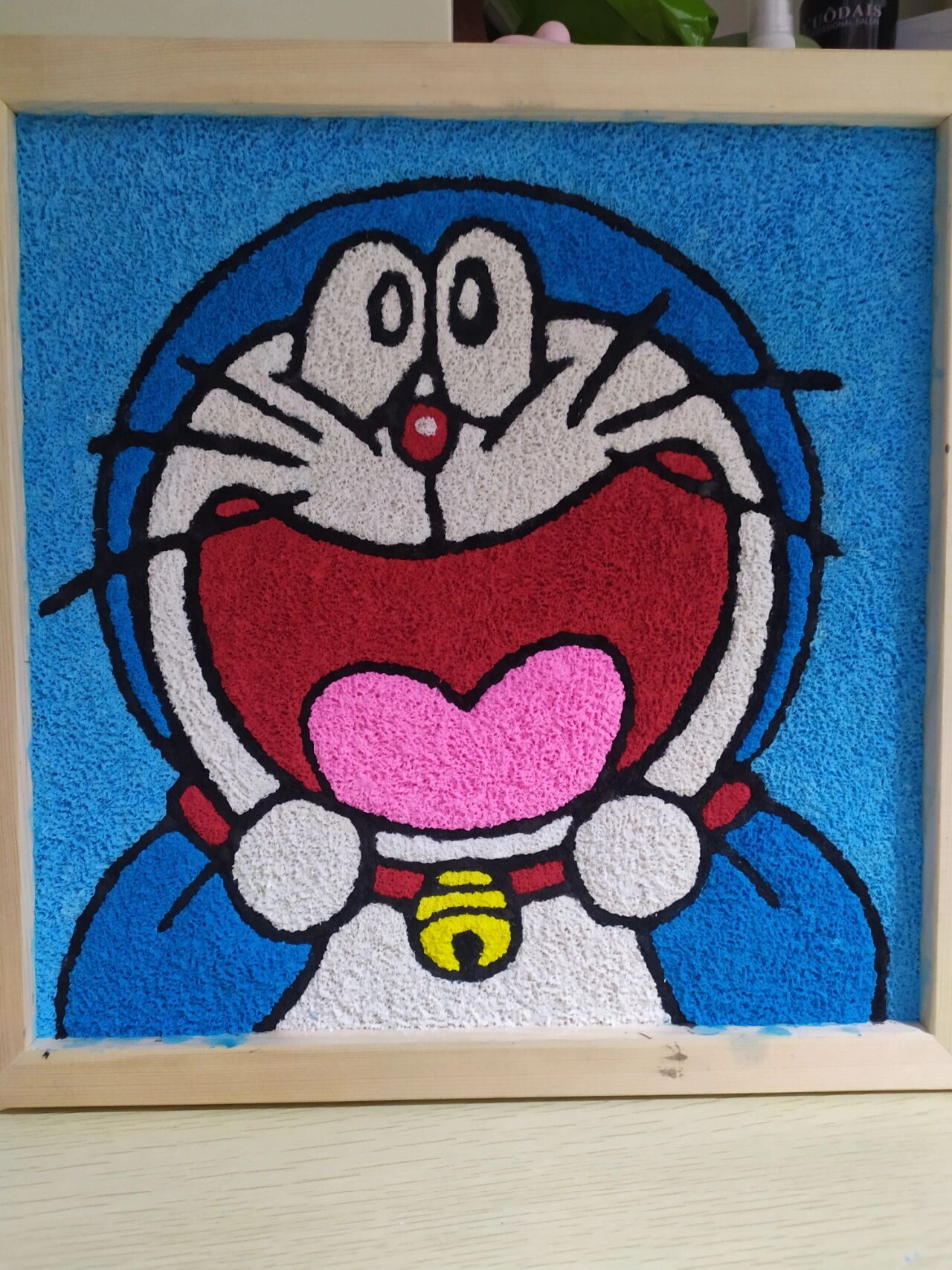 《哆啦a梦》纸浆画