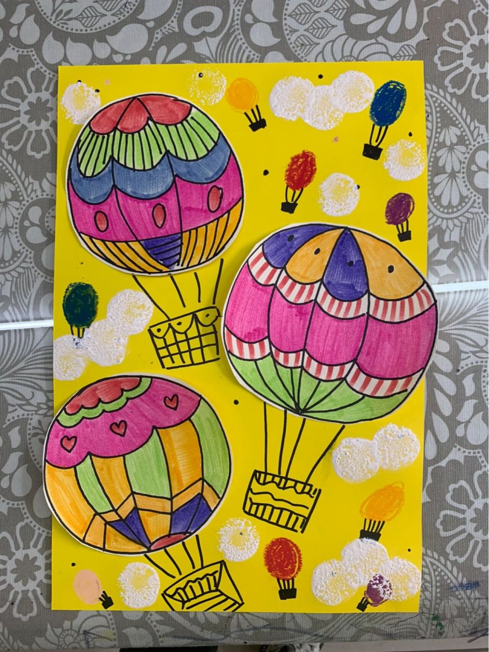儿童画热气球图片大全图片