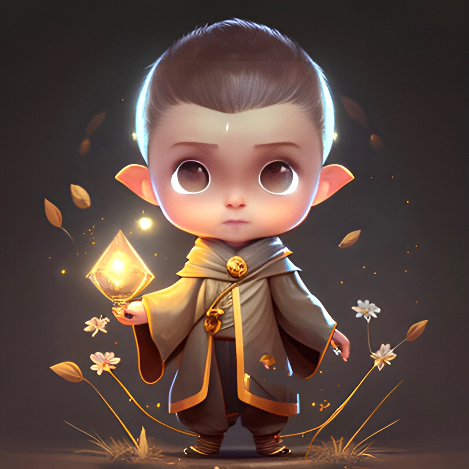 帅气可爱的小和尚