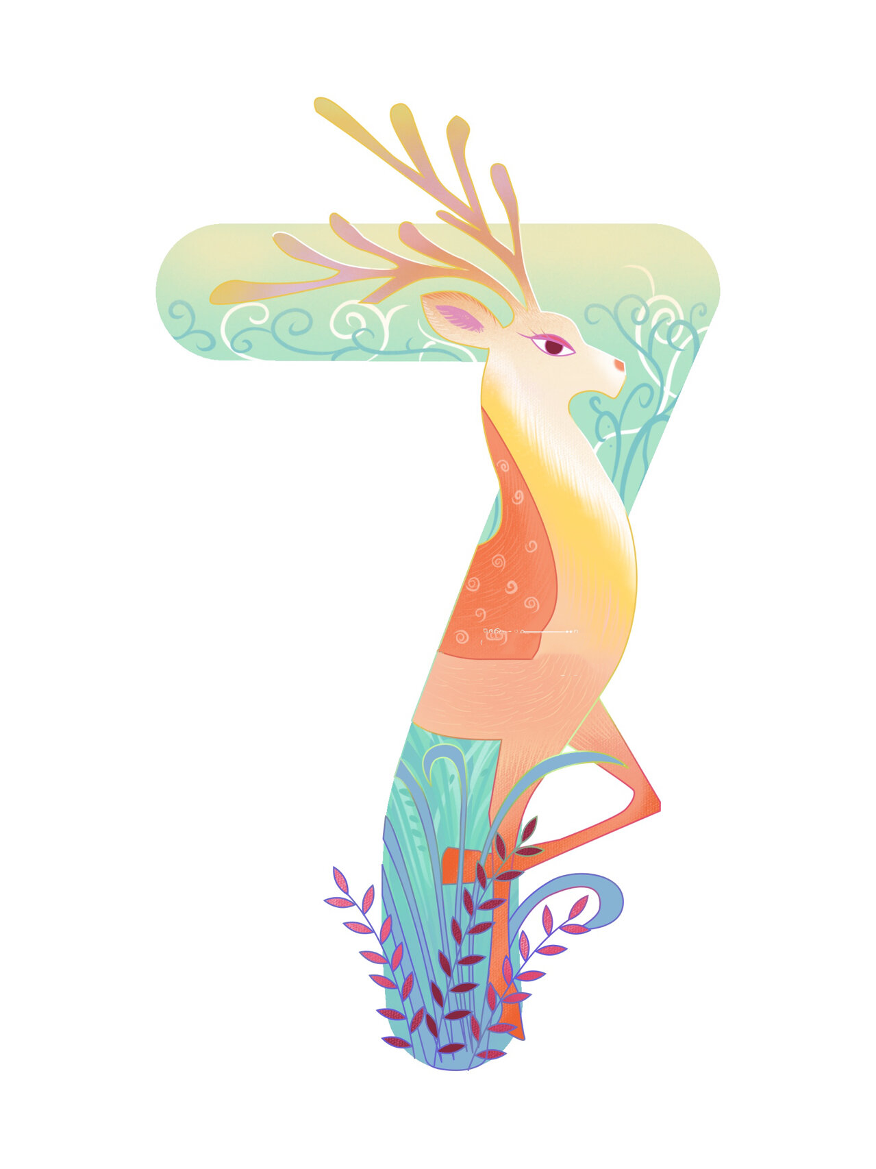 原创插画|数字7|插画设计