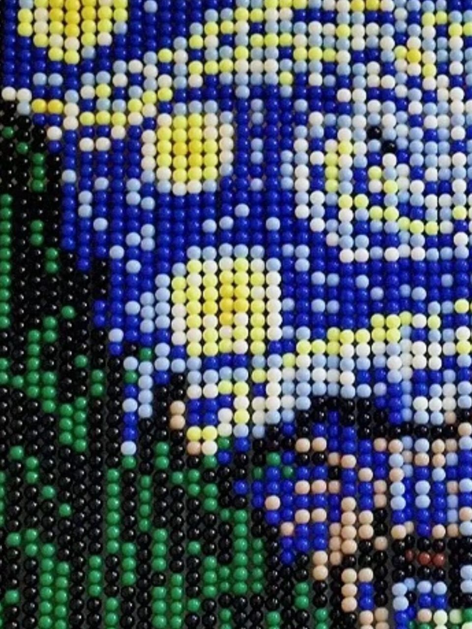 串珠门帘 梵高 星月夜 生日礼物 成品珠帘 梵高 星月夜 生日礼物