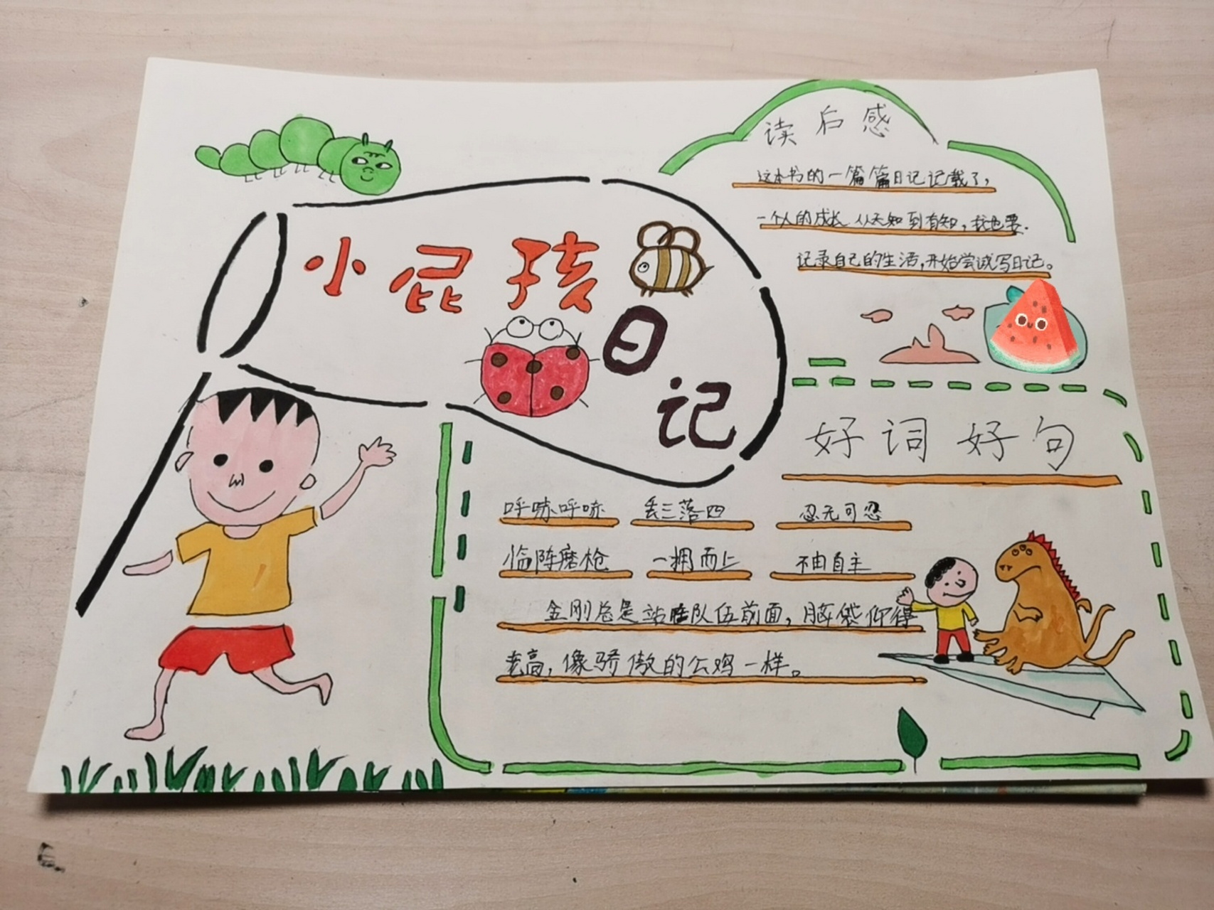 《小屁孩日记》手抄报