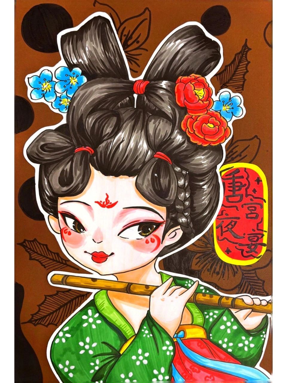 『唐宫夜宴』古装发型漫画课