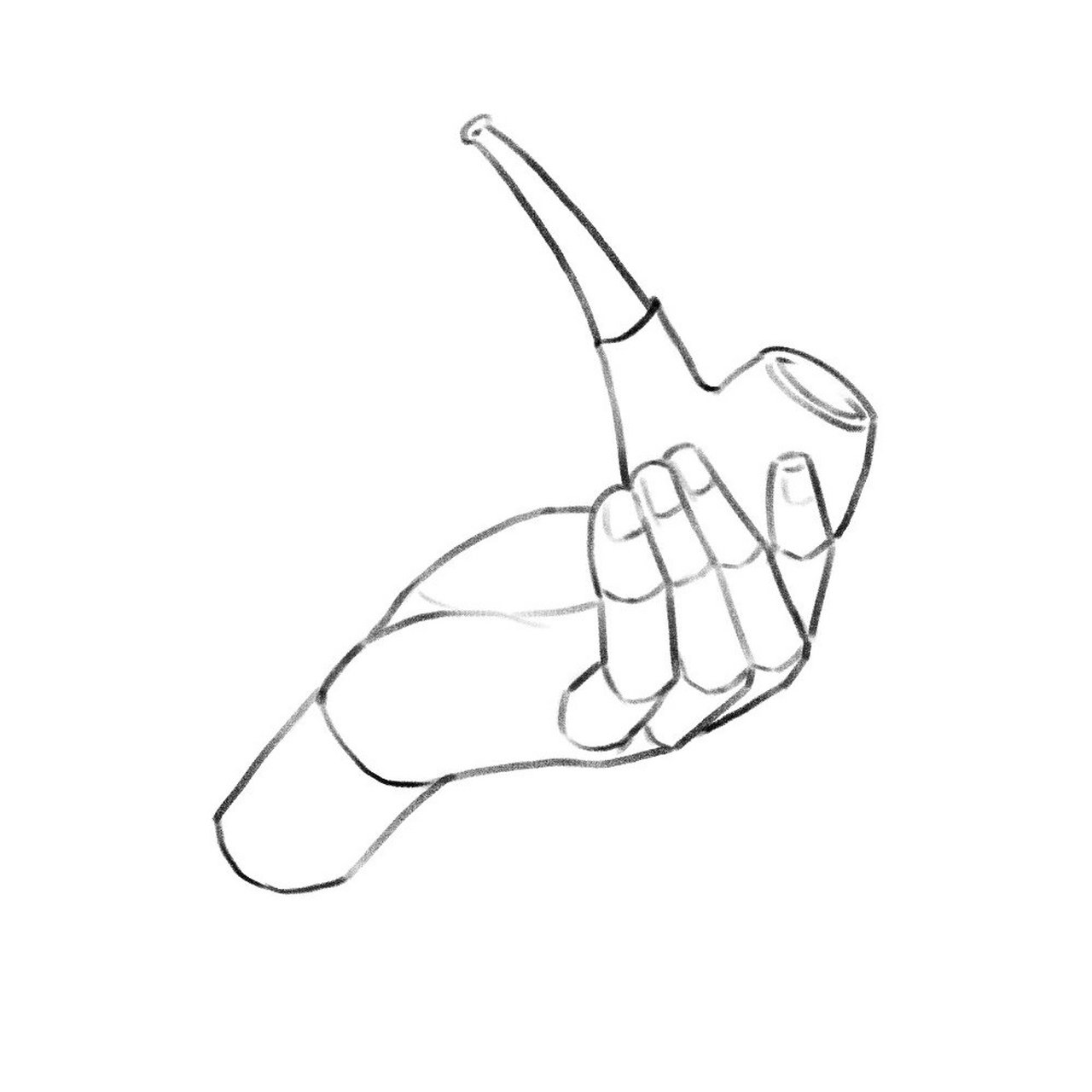 手部动作练习|手拿烟斗