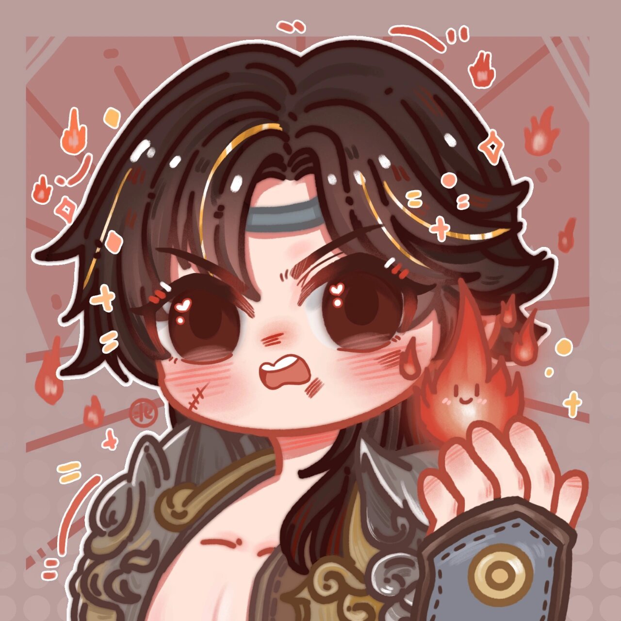 【永劫无间】季沧海火男q版头像～ 最方便逃跑的英雄!炎神谁用谁知道!