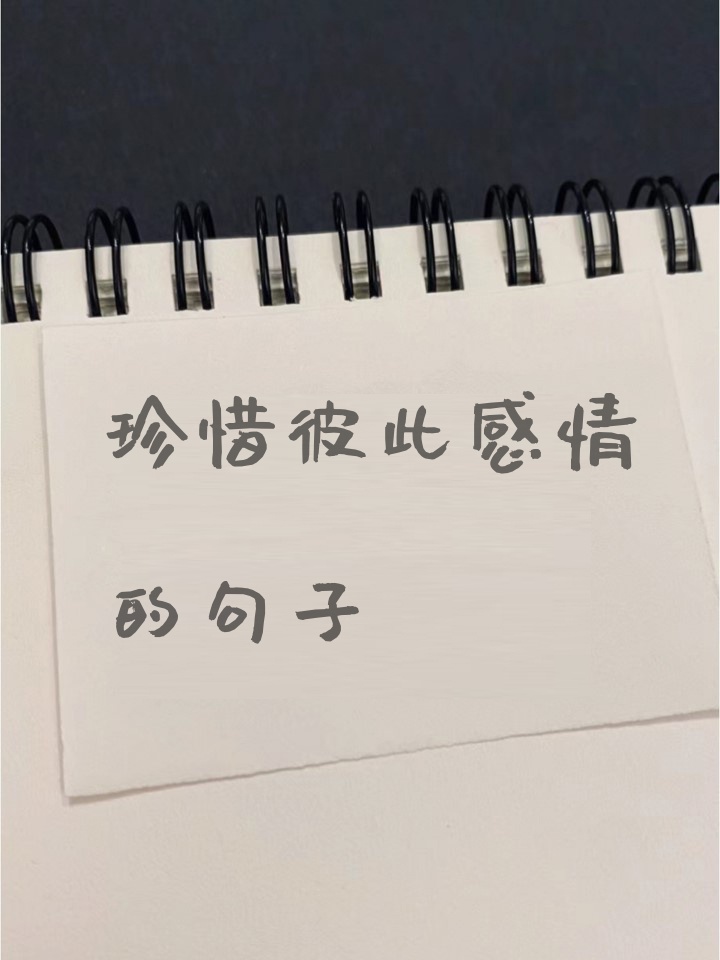 珍惜彼此感情的句子