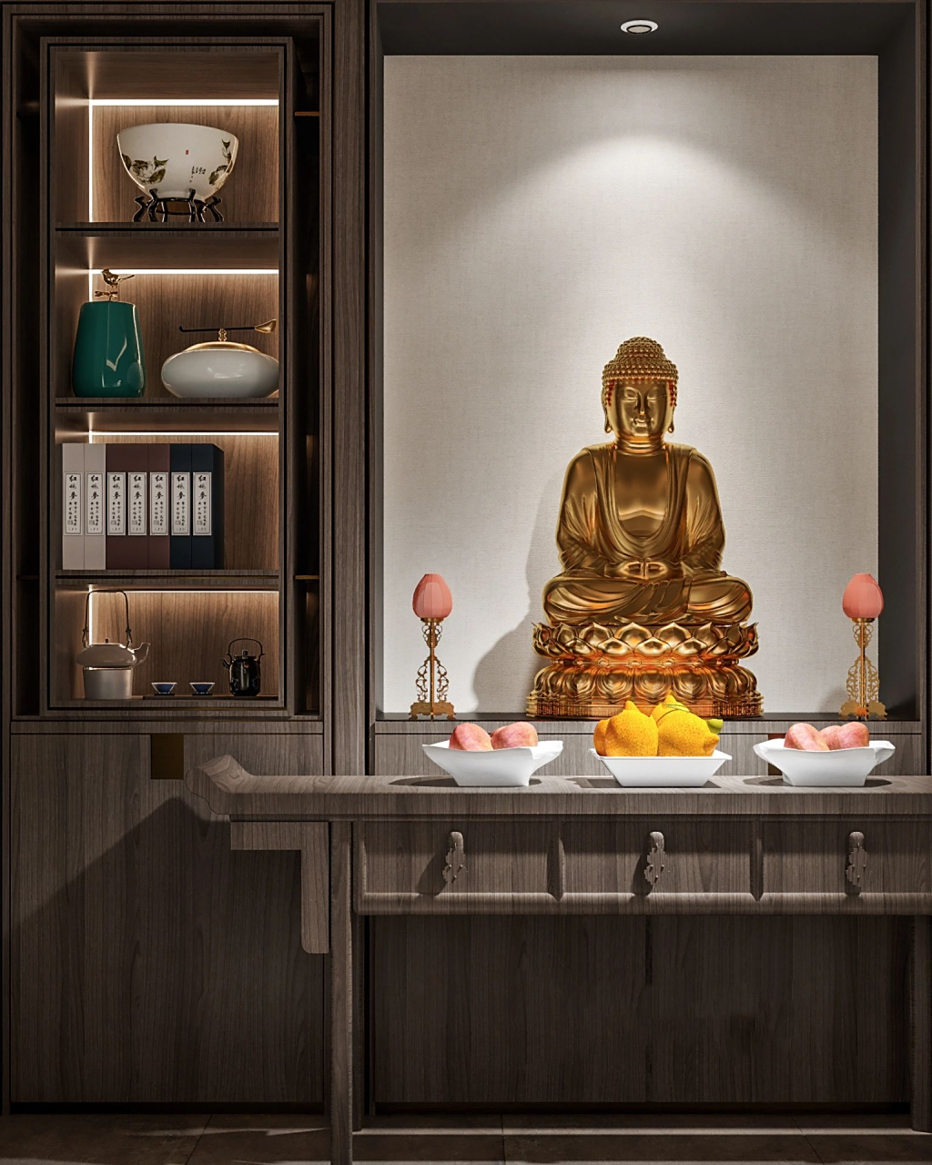 想在家里设计一个佛堂吗?