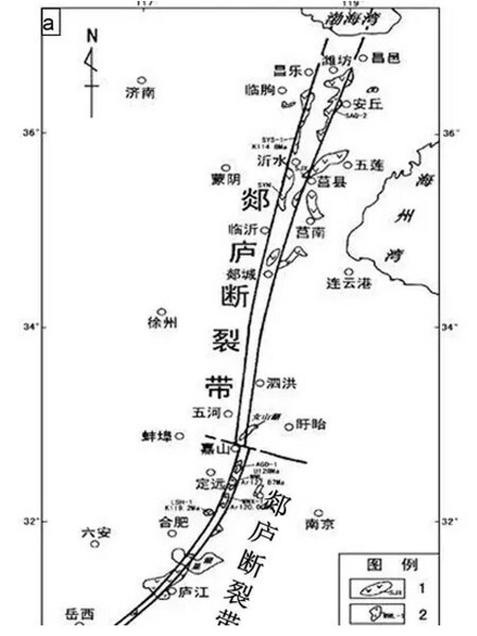 99郯庐地震带分布图清晰以及经过的城市 99郯庐断裂带是中国东部