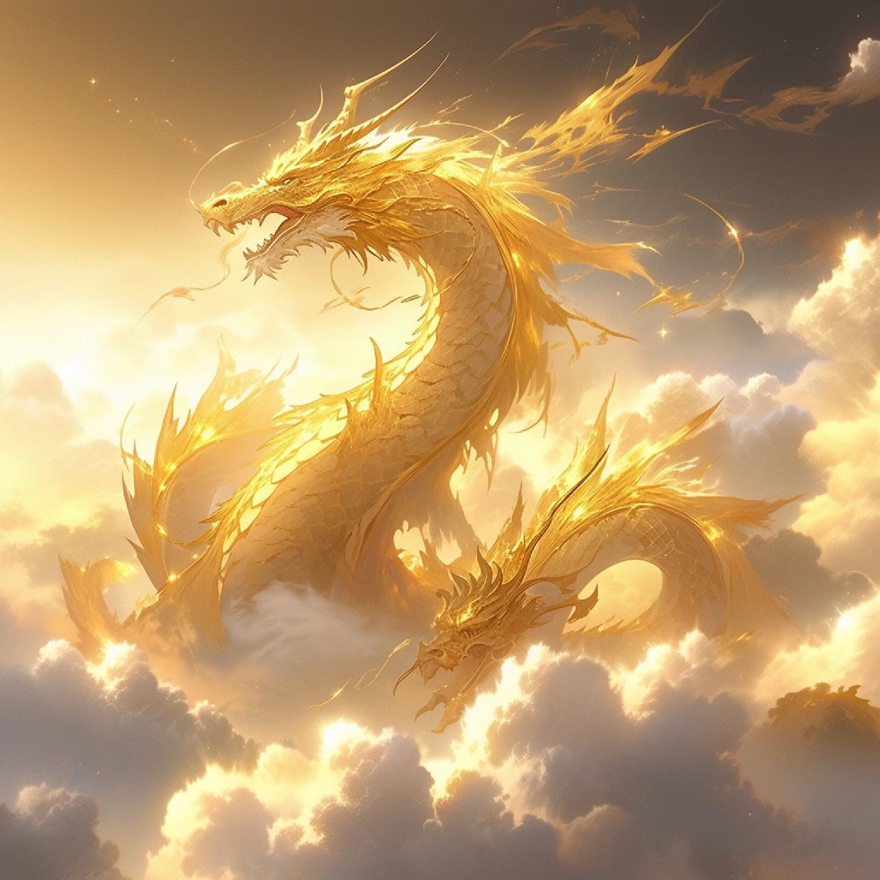 【上古神兽】飞天苍龙 天地间,腾云驾雾,一条神秘而古老的飞天苍龙