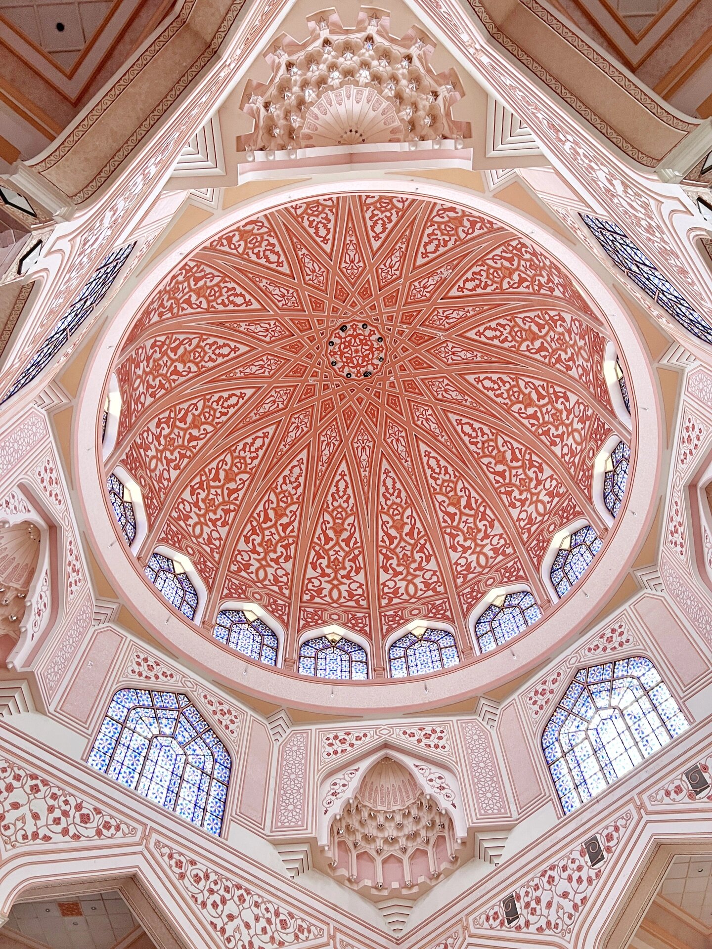 粉红清真寺伊斯兰图案 太美了