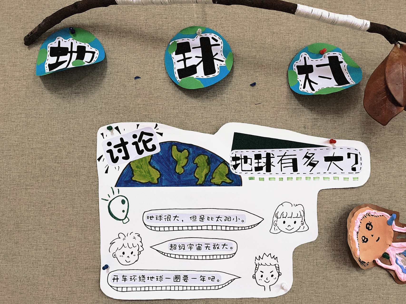 幼儿园主题墙|大班地球村互动式主题墙