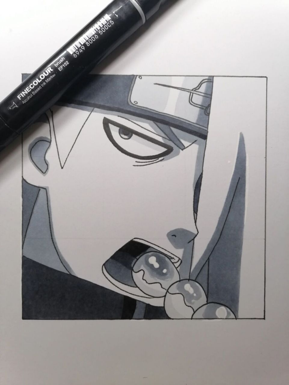 晓组织迪达拉教程 #火影忍者# #手绘教程# #迪达拉