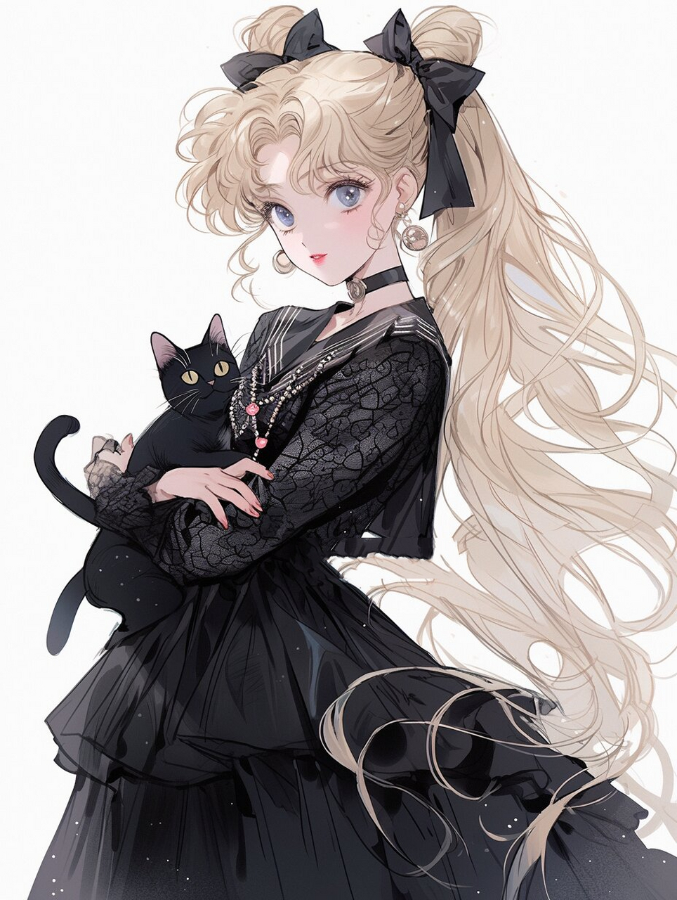 看美少女战士的哈基米96哟 73美少女战士月野兔和她黑猫哈基米