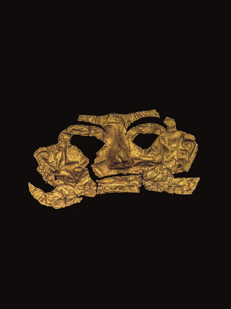 三星堆文物|金面罩 97金面罩,商代文物,1986年于四川广汉三星堆遗址