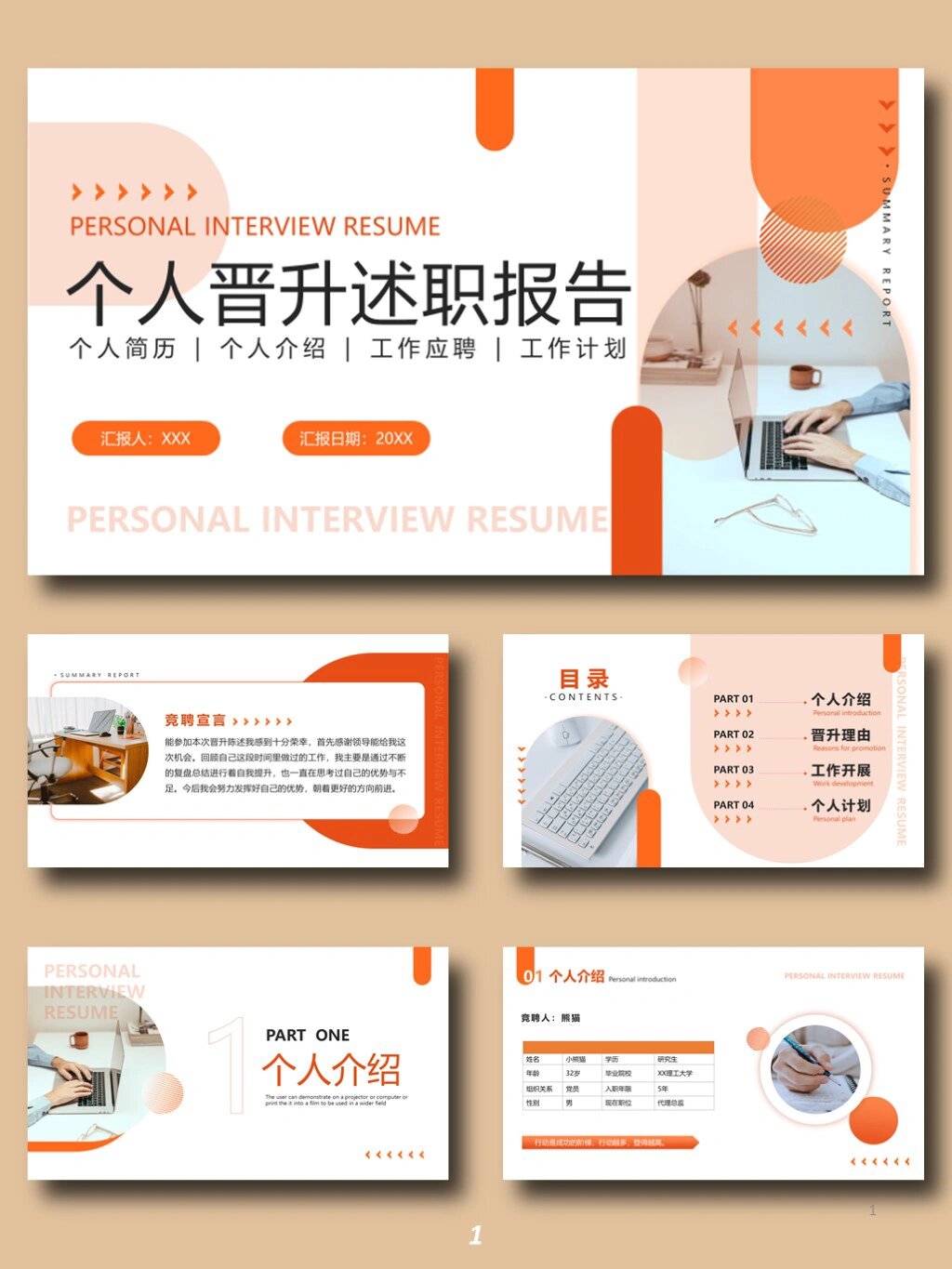 高端动态ppt93个人晋升/述职/报告模板