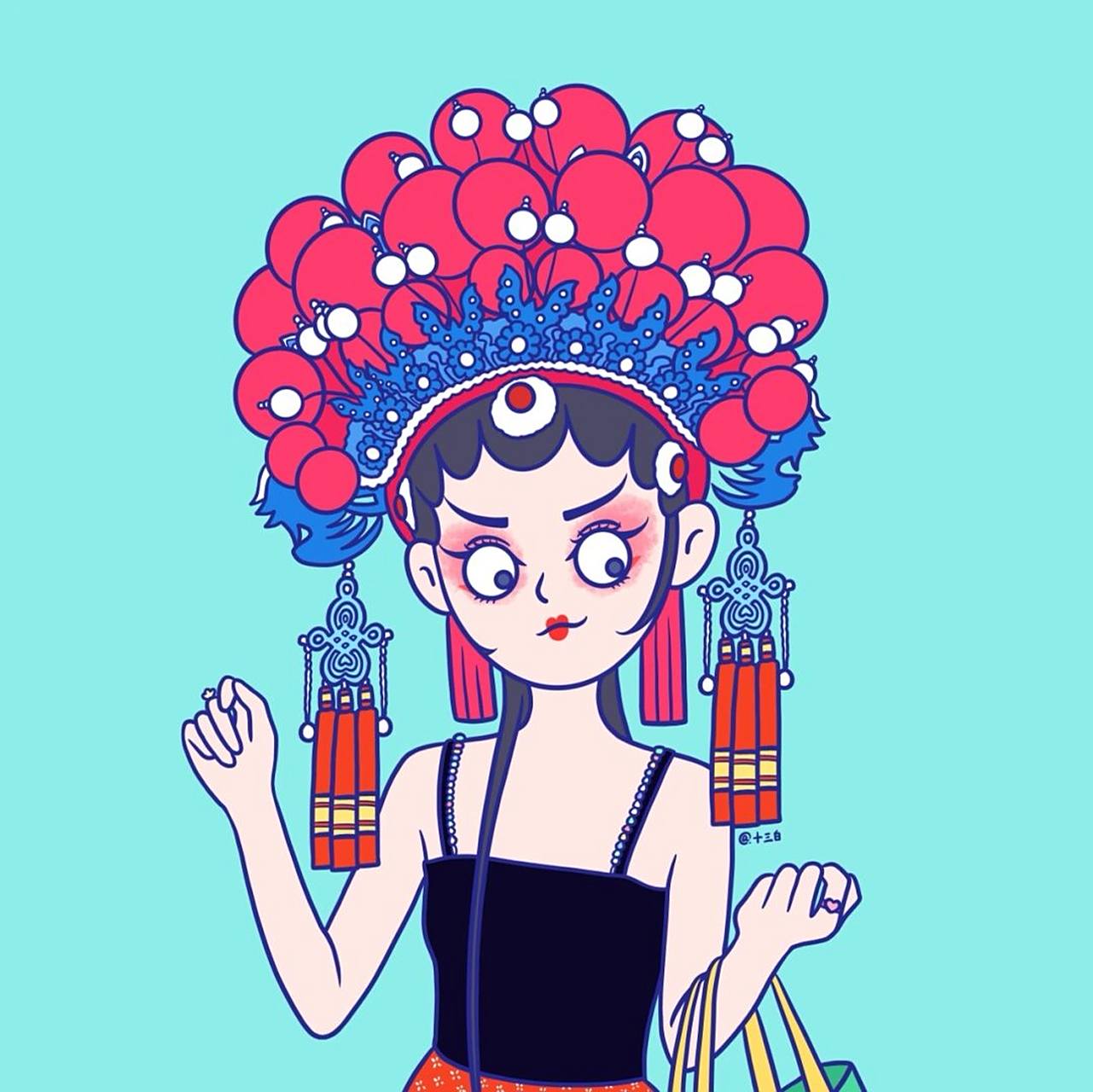 闺蜜头像.古风 国粹 国潮. #我是原创插画师