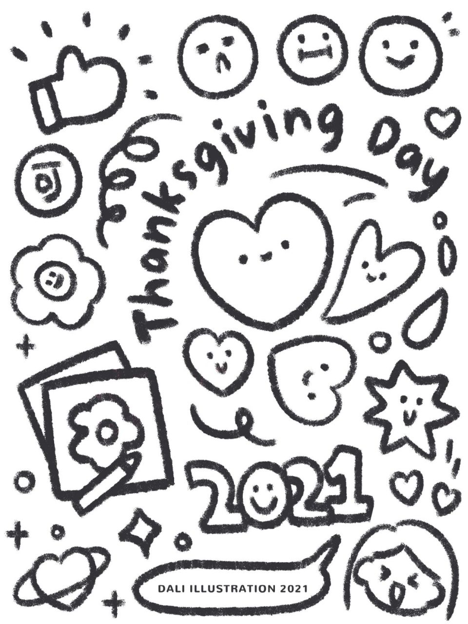 ins风 | doodle简笔画 | 感恩节涂鸦素材 简单的线条,简单的快乐78