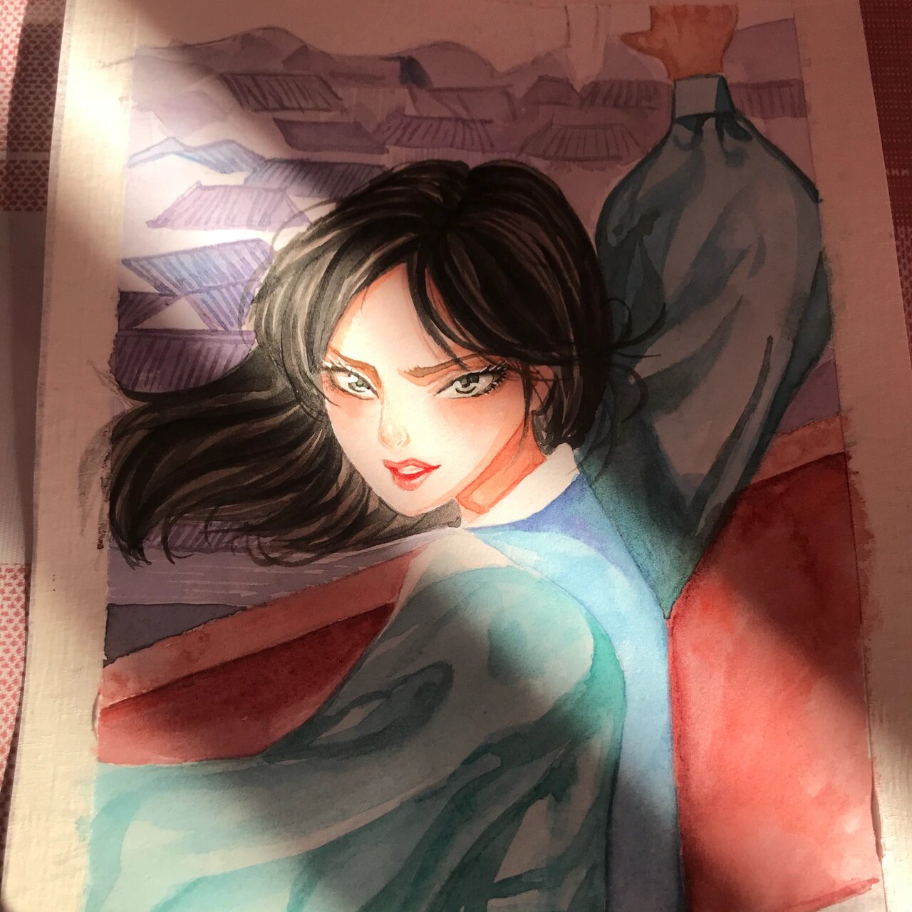 花木兰临摹水彩画