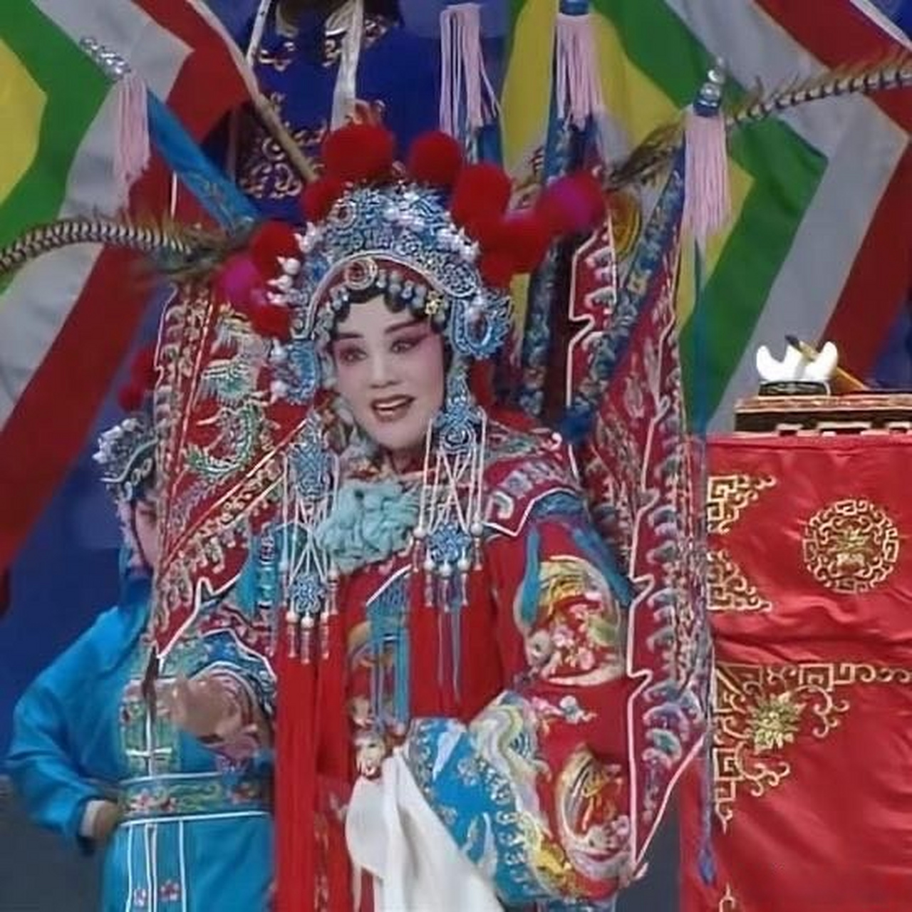 《豫剧《战洪州》站立在大军帐传将令,常派再传弟子朱旭光演唱》这是