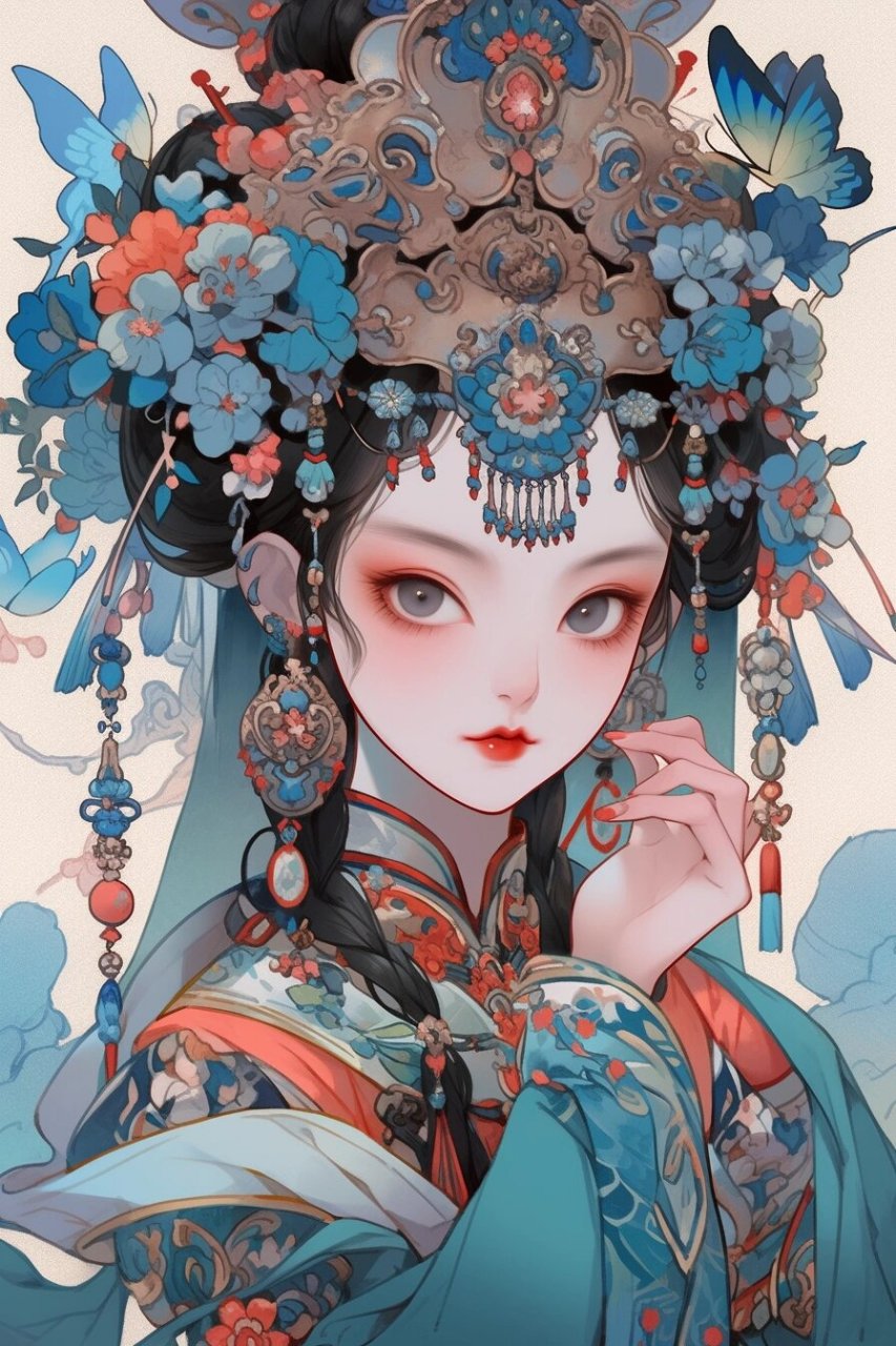 戏曲风人物|手绘素材 #素材# #素材分享# #视觉传达设计考研手绘