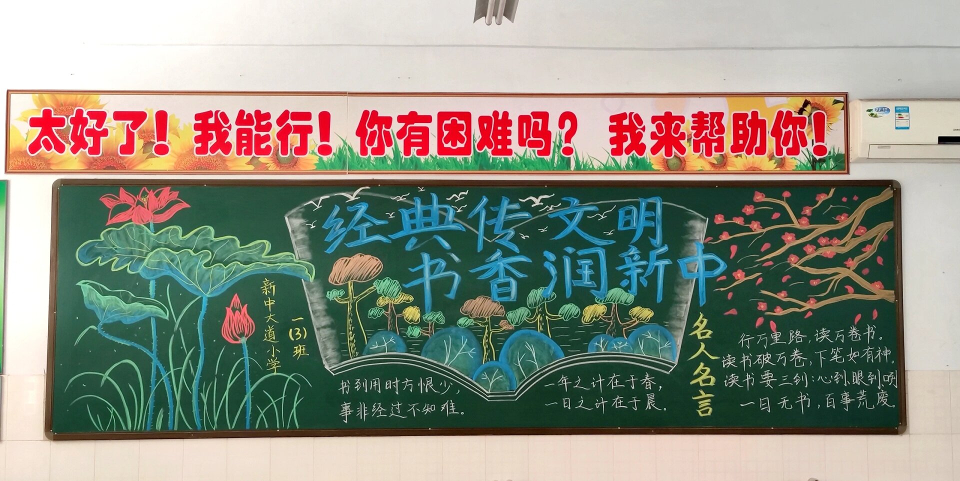 读书日,书香校园黑板报