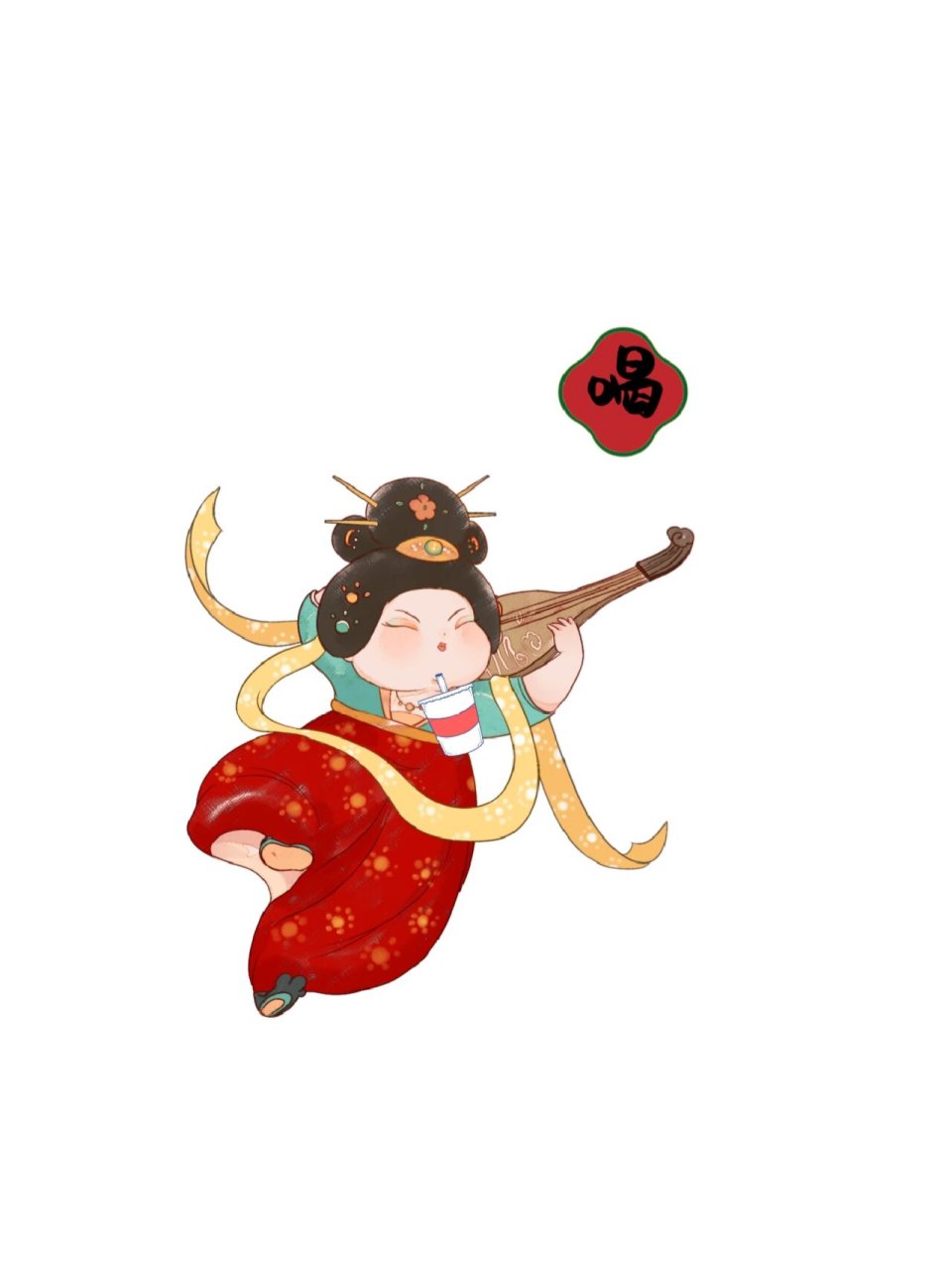 国潮风|《唐宫夜宴》唐朝q萌版小姐姐  	 宝子们一定看过唐宫夜宴吧