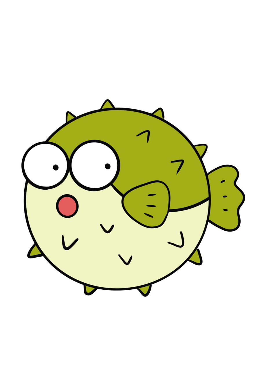 简笔画教程分享 河豚