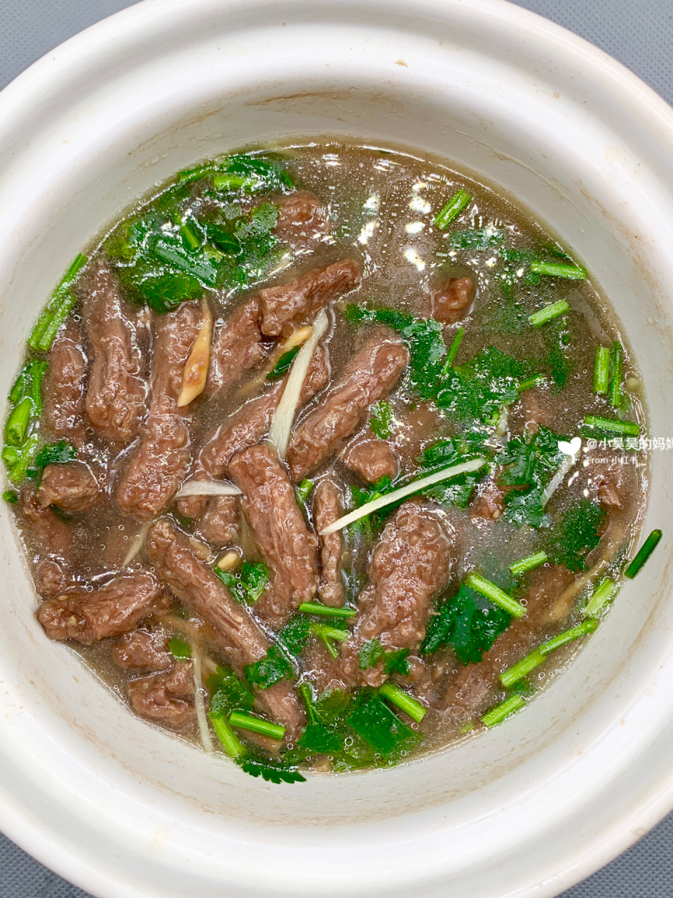 婆婆又给我们煮这个牛肉羹汤了91超级嫩滑 牛肉羹汤含有丰富的蛋白
