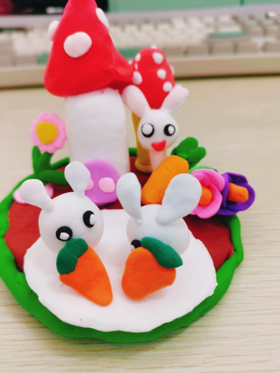 彩泥|太空泥|手工制作 一年级宝宝们的作品～ 后期还有其他作品