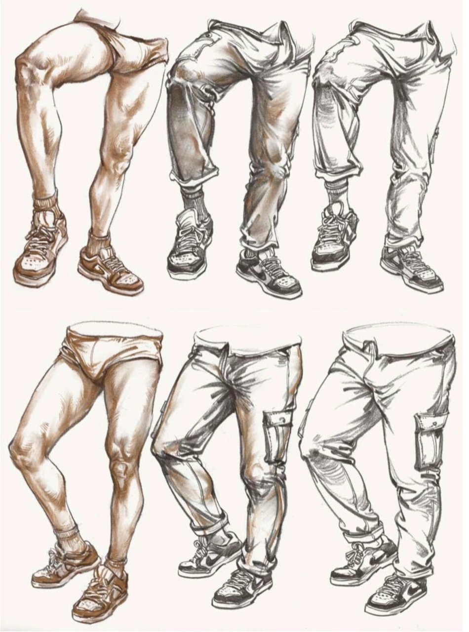 速写腿部 腿部速写解析示范
