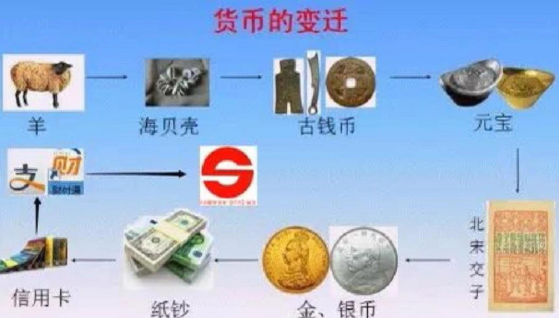 货币历史演变过程图图片