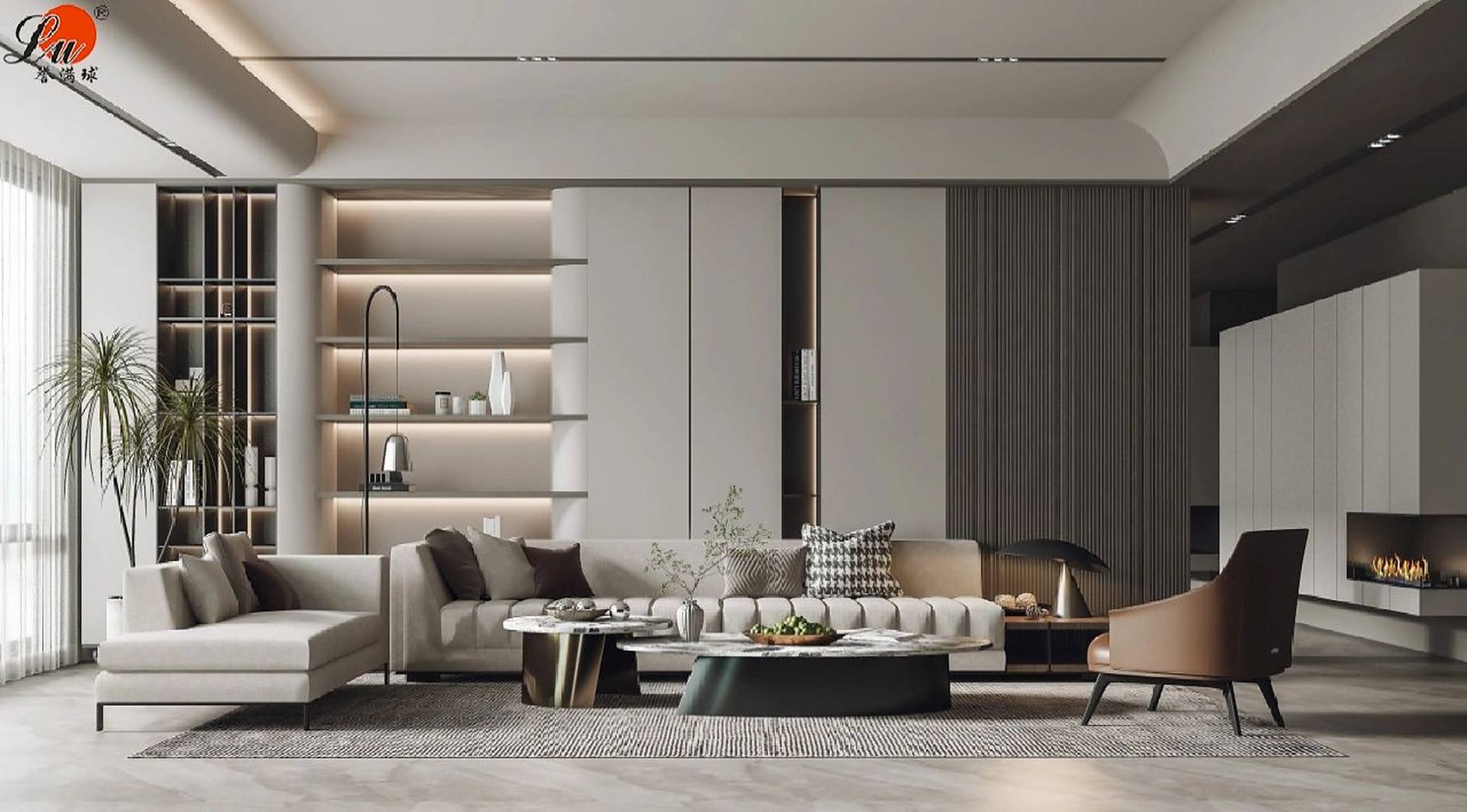 97我们都可以在沙发的后面打造一个展示柜,不会占用家里92很多的